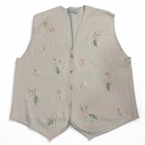 Cottage Core Embroidered Vest